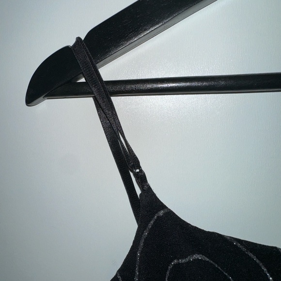 Vintage Y2K Swirl Embroidered Asymmetric Slip Dress - Picture 8 of 12